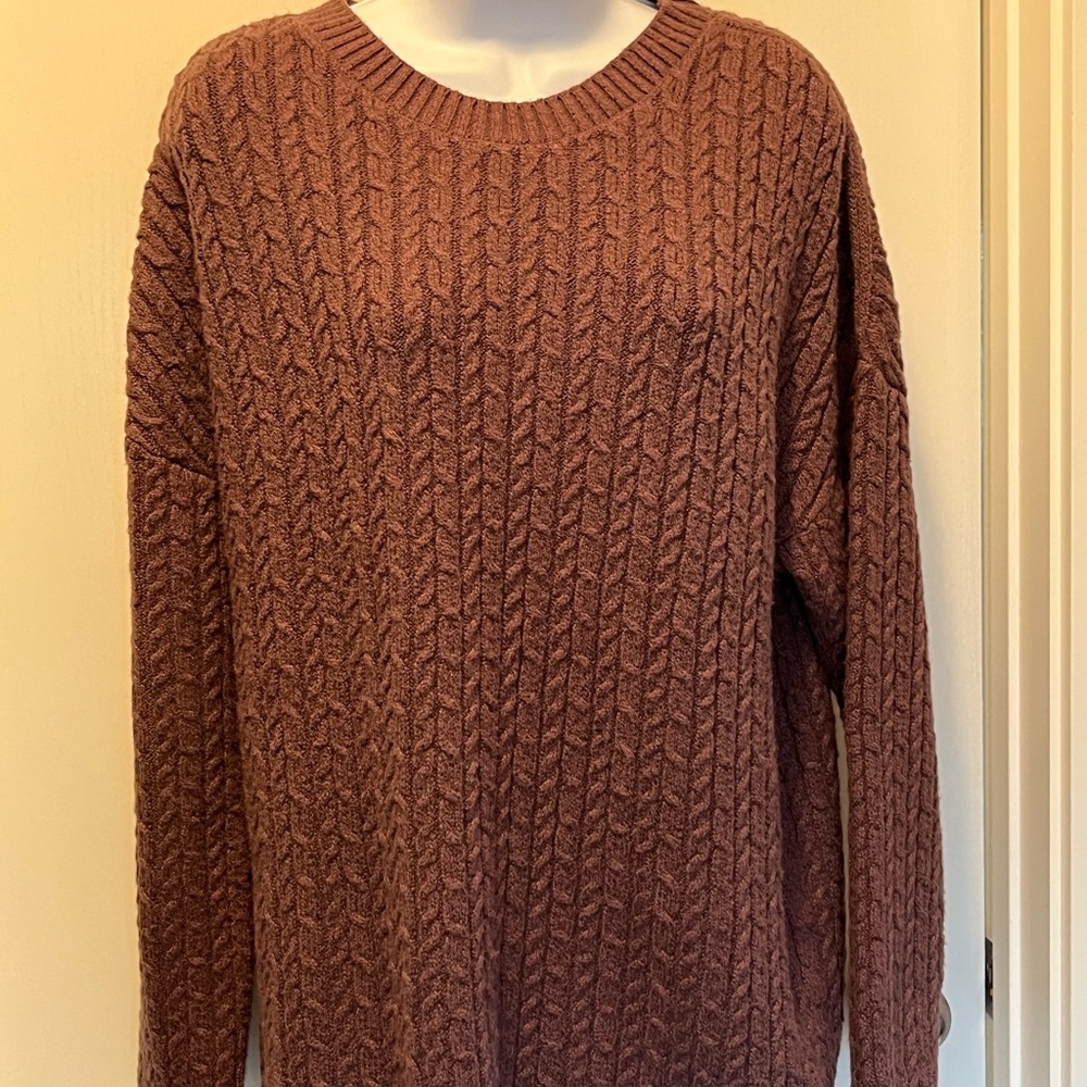Women’s Cotton Cable Knit Sweater by WindRiver